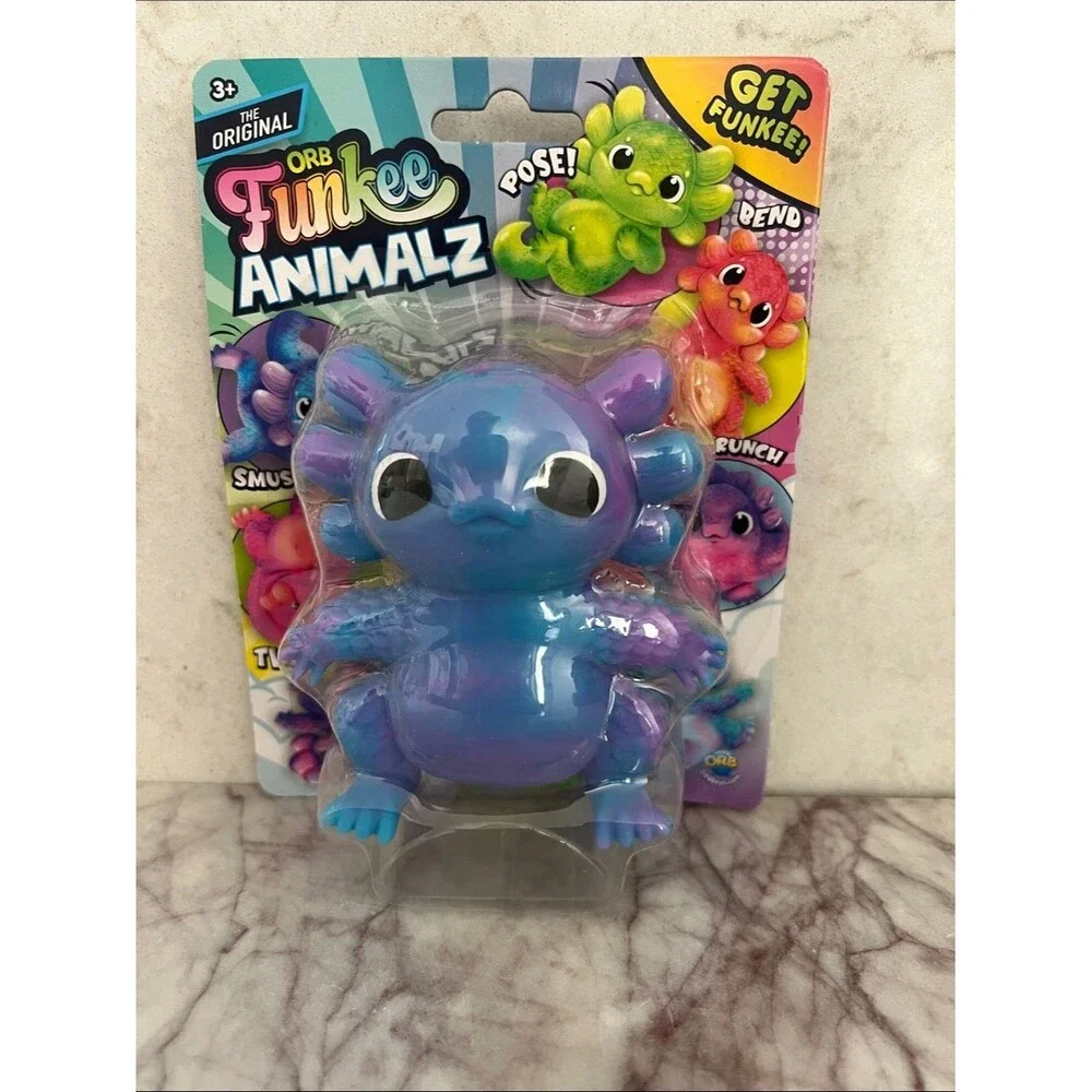 Orb Funkee Axolotl Mega &  Squish & Squiggle Bouncy Balls Bundle